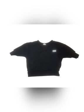 Kith Black Kids Crewneck Sweatshirt with Logo Patch